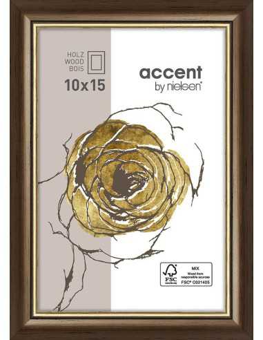 Ascott 10x15 brun foncé/or