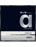 Alpha 30x30 noir anodisé
