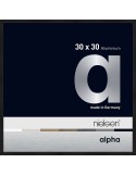 Alpha 30x30 noir anodisé mat
