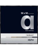 Alpha 50x50 noir anodisé